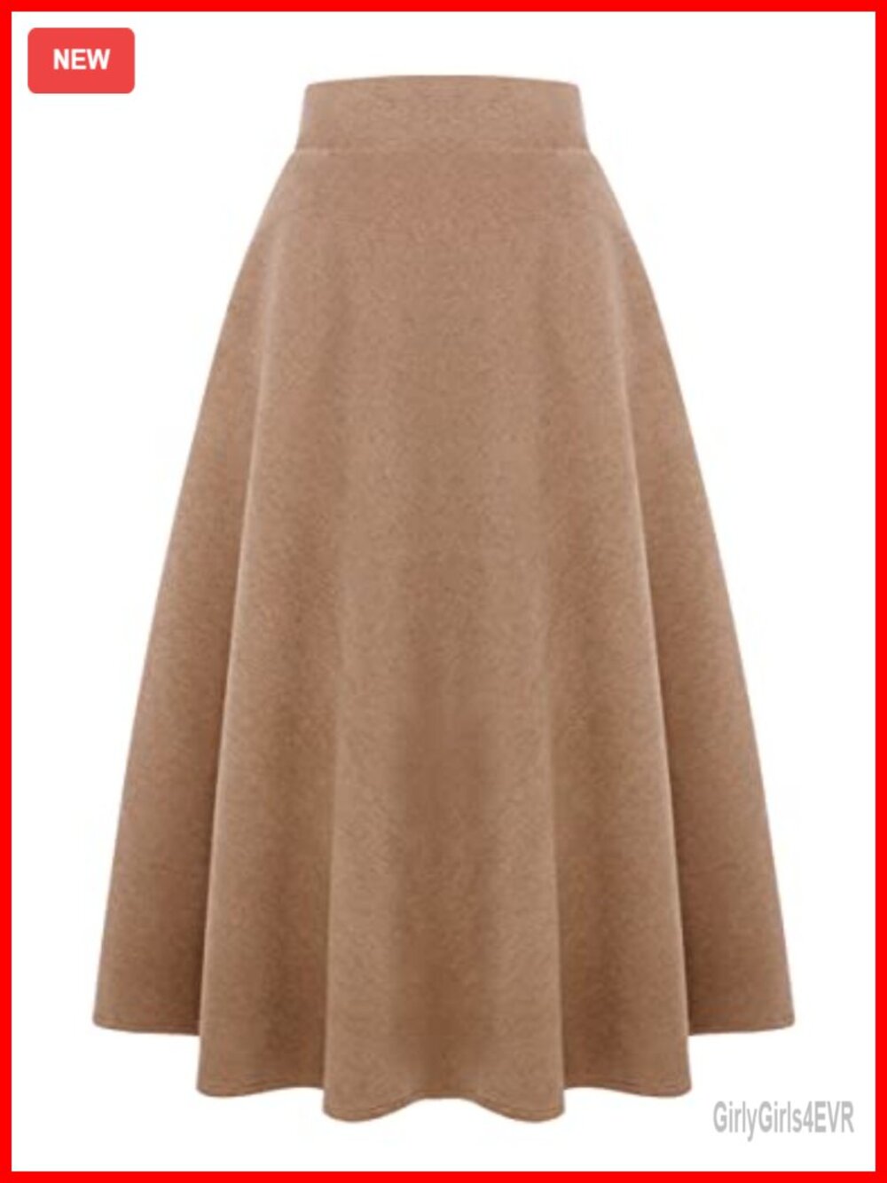 Wool Plaid A-Line Pleated Maxi Long Skirt Elastic High Waist